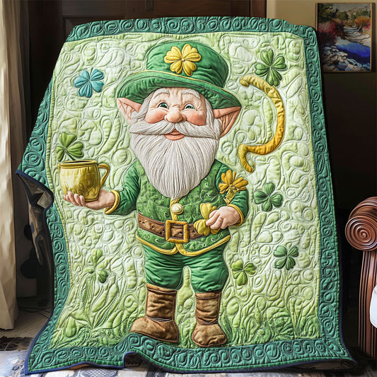 Gnome Happy St.Patrick's Day WU0101020CL Quilt Blanket