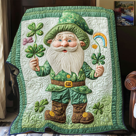 Gnome Happy St.Patrick's Day WU0101021CL Quilt Blanket