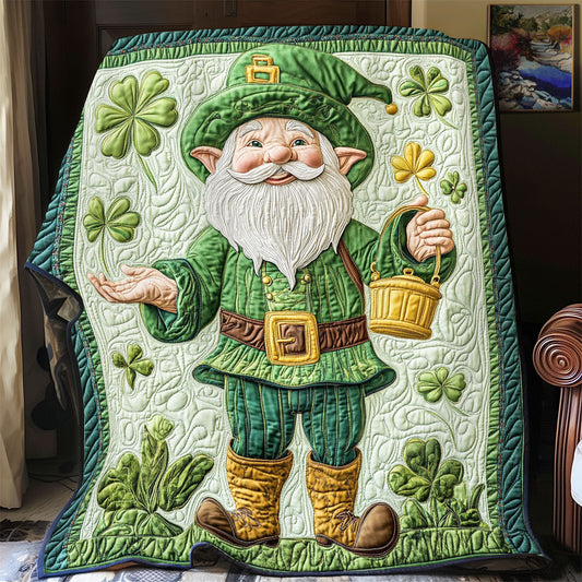 Gnome Happy St.Patrick's Day WU0101022CL Quilt Blanket