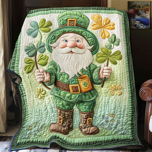 Gnome St.Patrick Day WU0301003CL Quilt Blanket