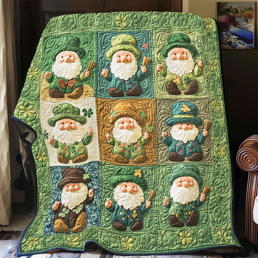 Gnome St.Patrick Day WU0301016CL Quilt Blanket