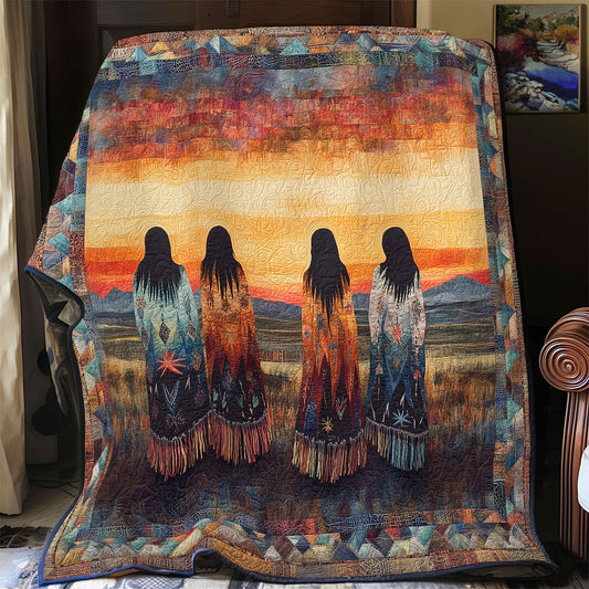 Native American Echoes Of The Earth Mother WU1203078CL Quilt Blanket