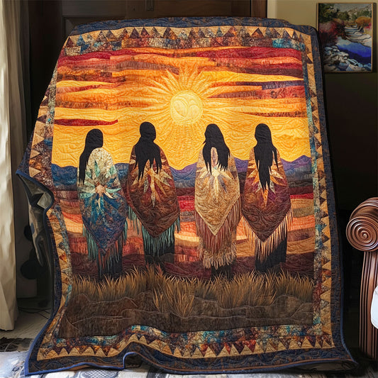 Native American Echoes Of The Earth Mother WU1203081CL Quilt Blanket