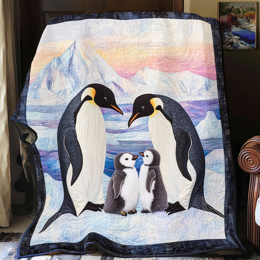 Penguin Family WU3112013CL Quilt Blanket