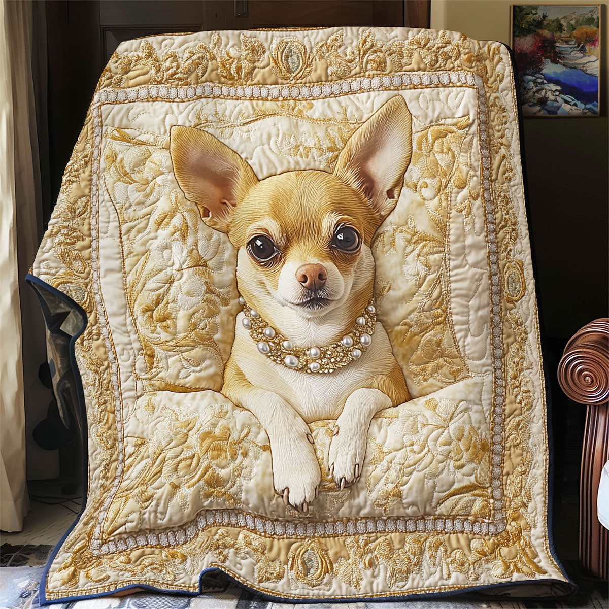 Royal Chihuahua WU0502035CL Quilt Blanket