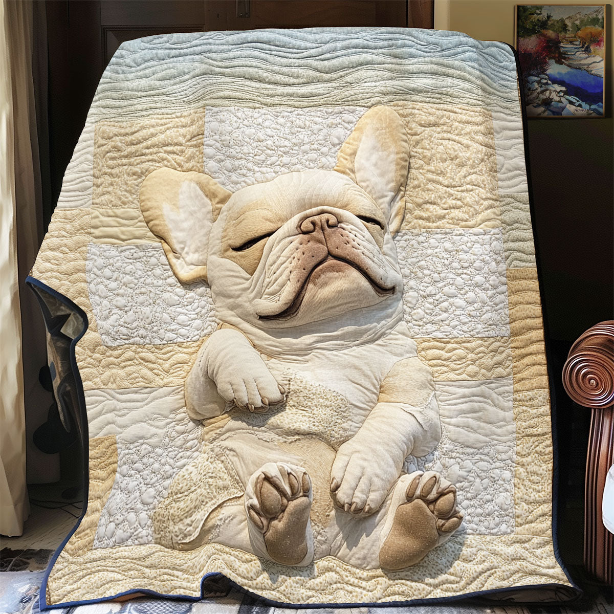 Sleeping Bulldog WU1601058CL Quilt Blanket