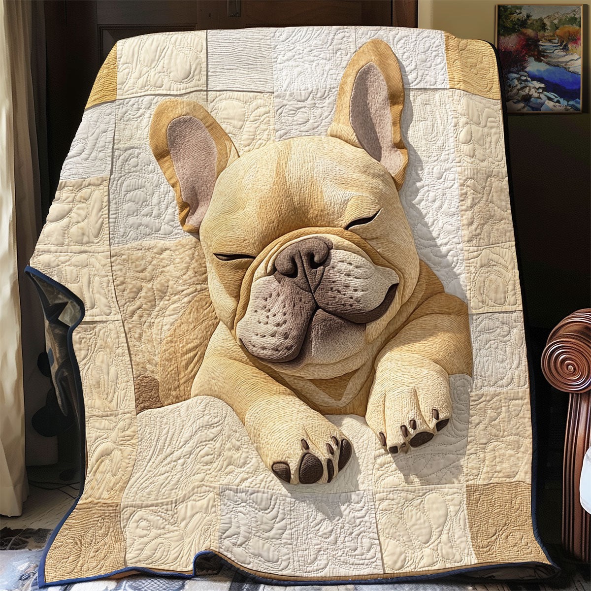 Sleeping Bulldog WU1601061CL Quilt Blanket