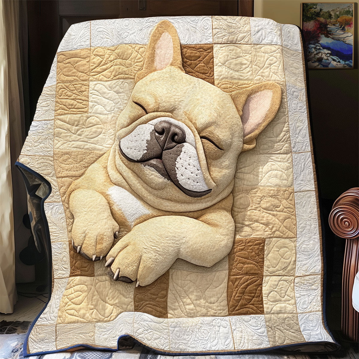 Sleeping Bulldog WU1601063CL Quilt Blanket