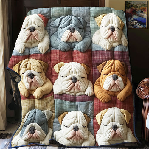 Sleeping Bulldog WU2301053CL Quilt Blanket