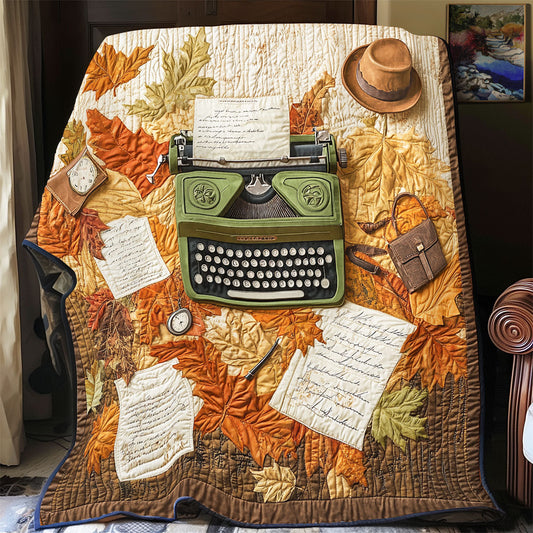 Typewriter Lost In Books WU1302017CL Quilt Blanket