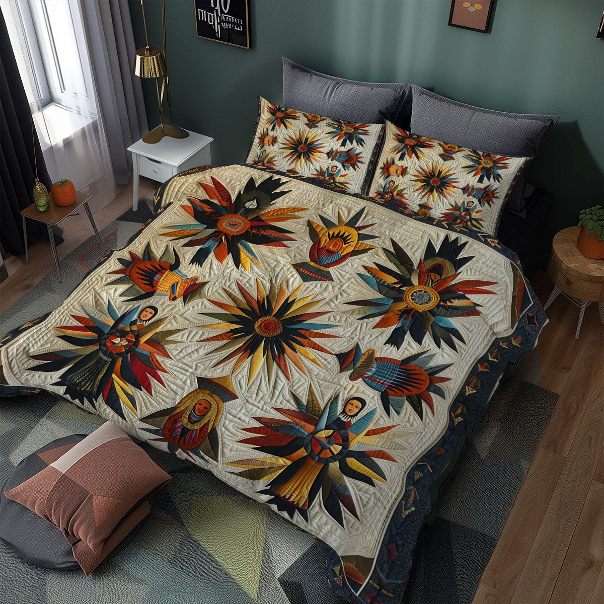 Native American XR1605001CL Quilted Bedding Set