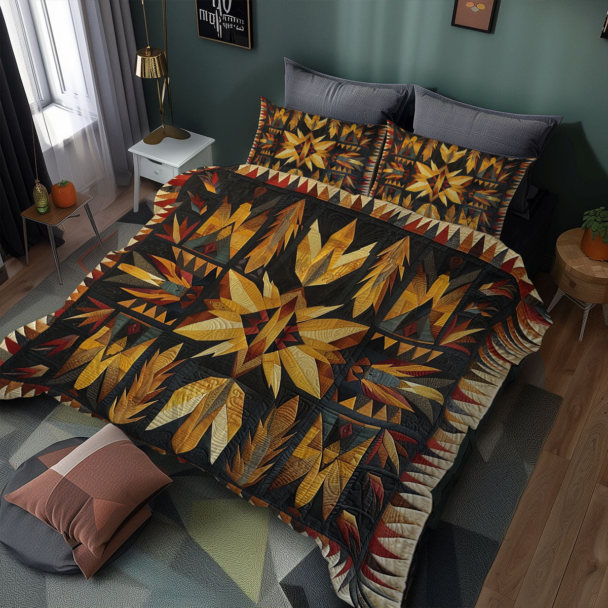 Native American XR1605002CL Quilted Bedding Set