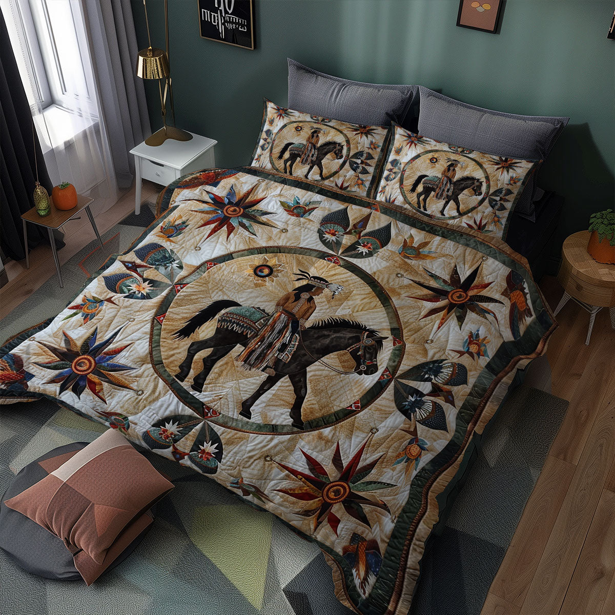 Native American XR1605013CL Quilted Bedding Set