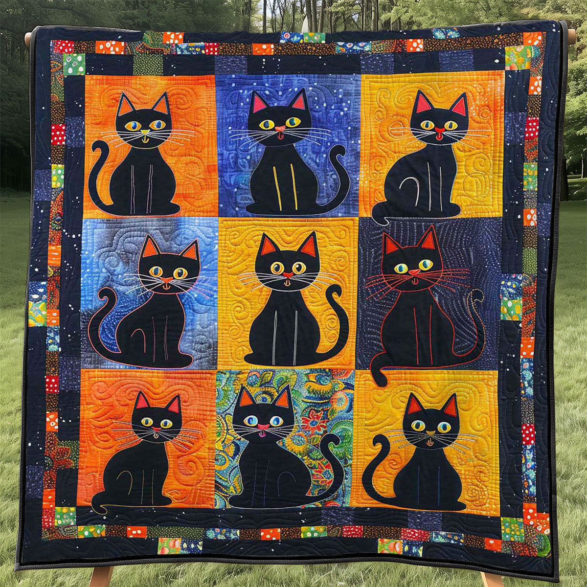 Black Cats WJ1908002CL Quilt Blanket