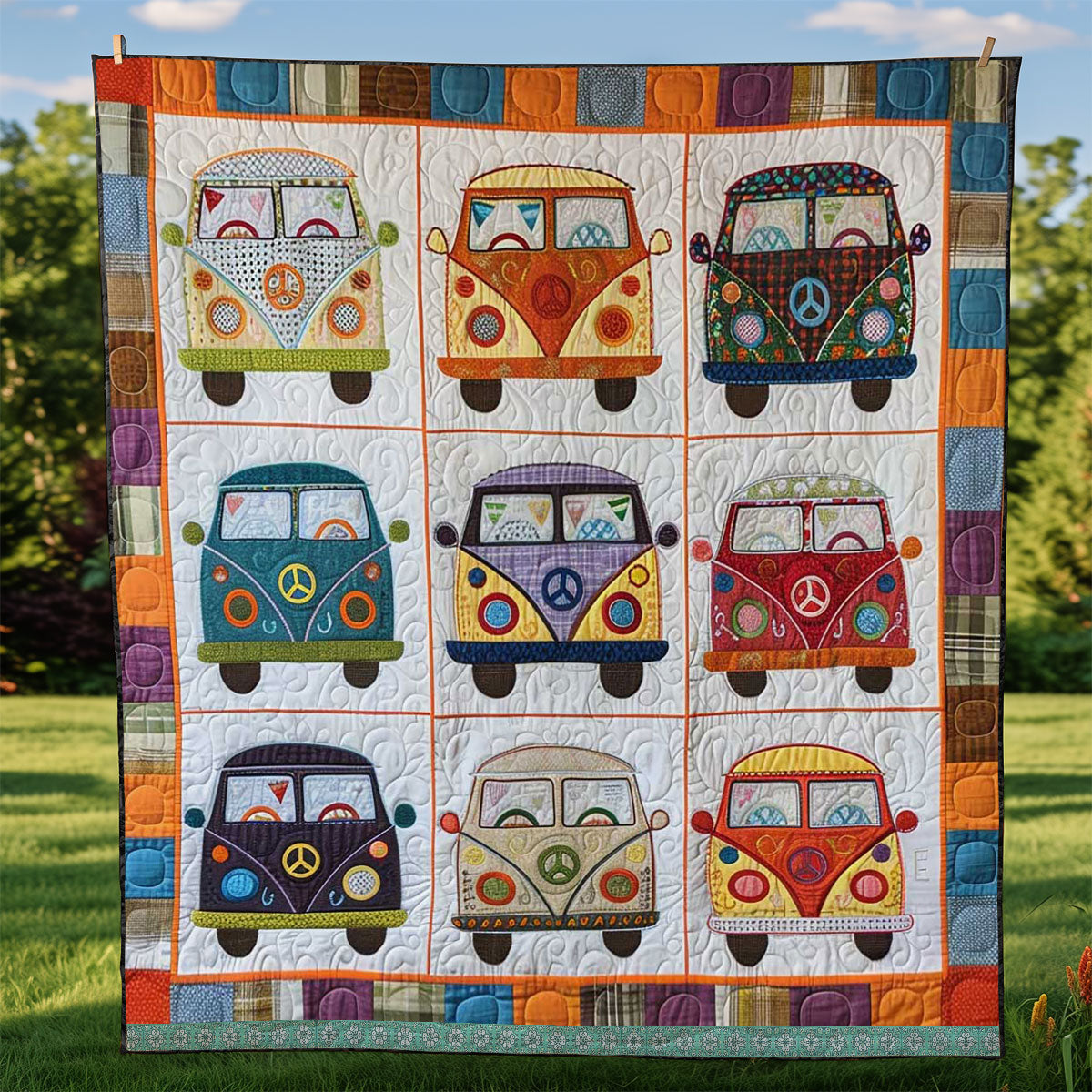Camper Van WJ1409004CL Quilt Blanket