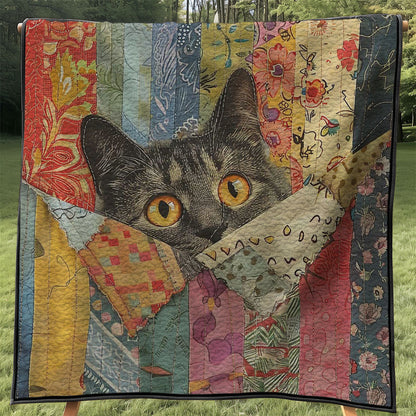 Peeking Cat WJ0108020CL Quilt Blanket