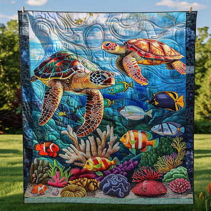 Sea Turtle WJ1609027CL Quilt Blanket