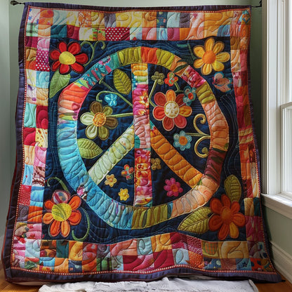 Trippy Hippie Sign WJ2707030CL Quilt Blanket