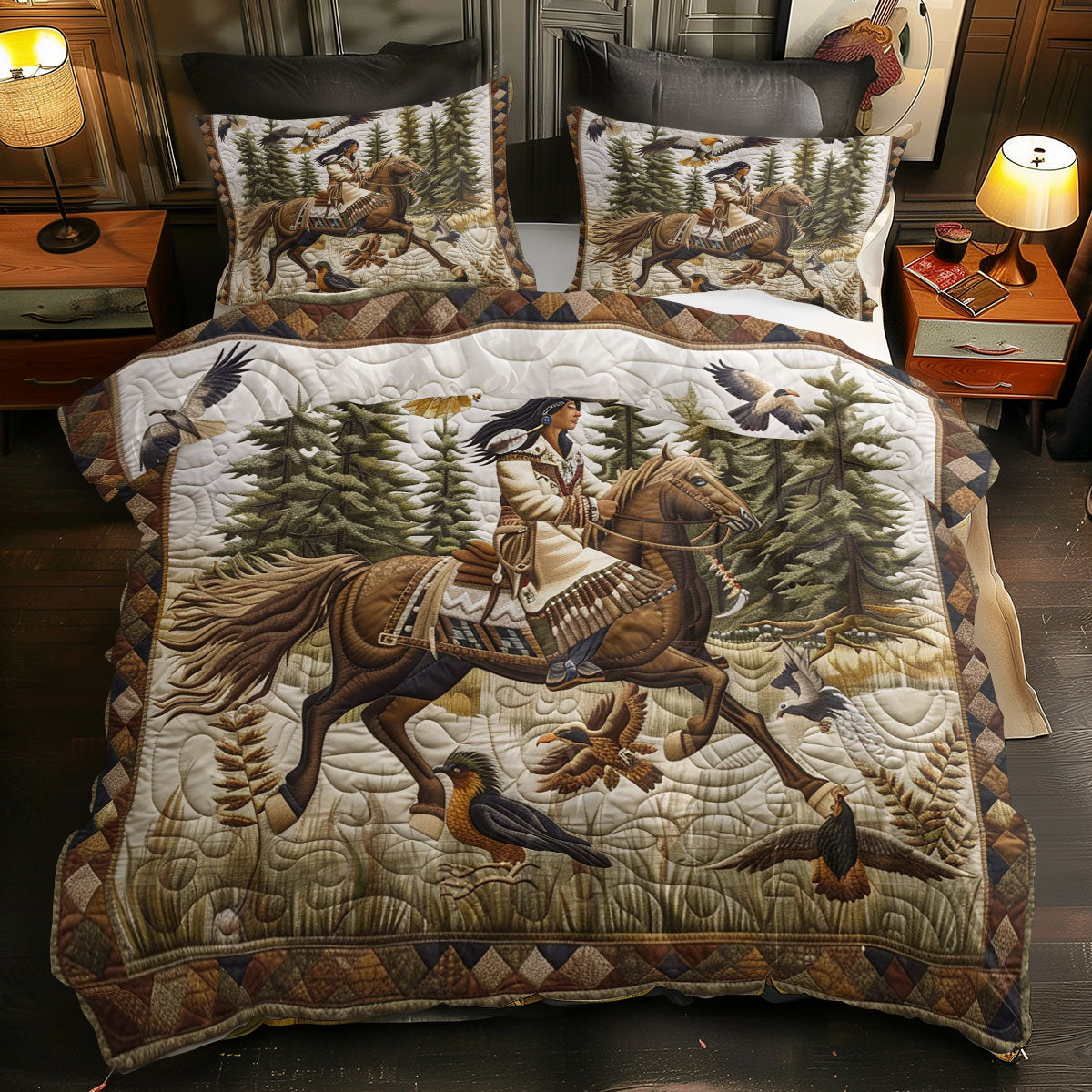 Native American WJ1106026CL Quilted Bedding Set