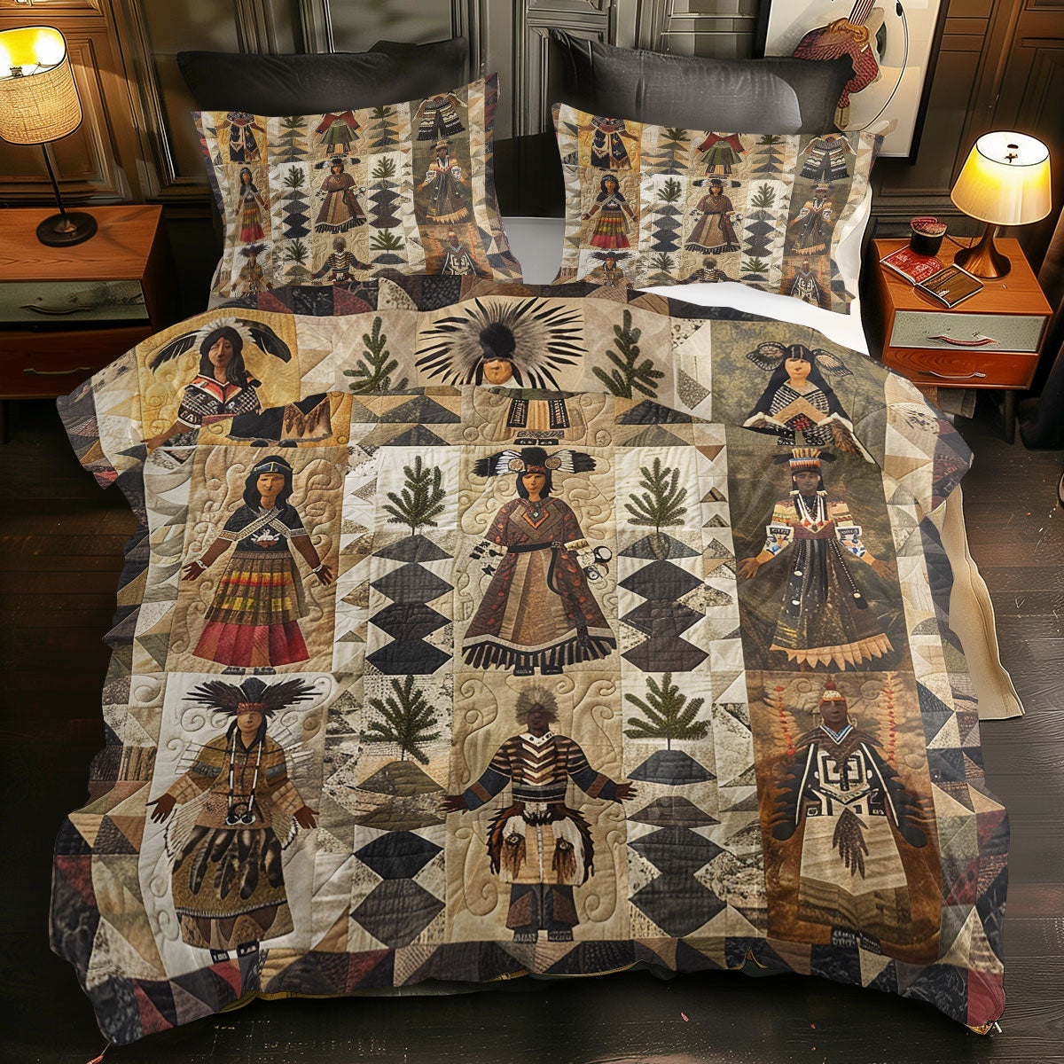 Native American WJ1106027CL Quilted Bedding Set