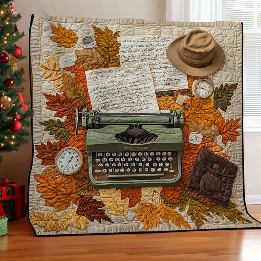 Typewriter Lost In Books WU1302018CL Quilt Blanket