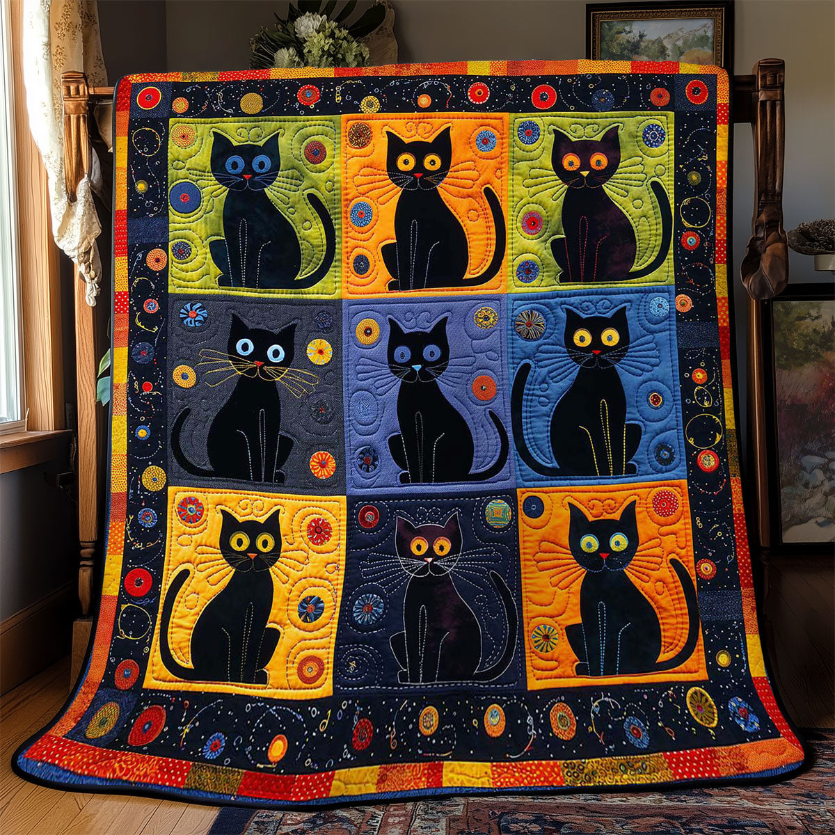 Black Cats WJ2008002CL Quilt Blanket