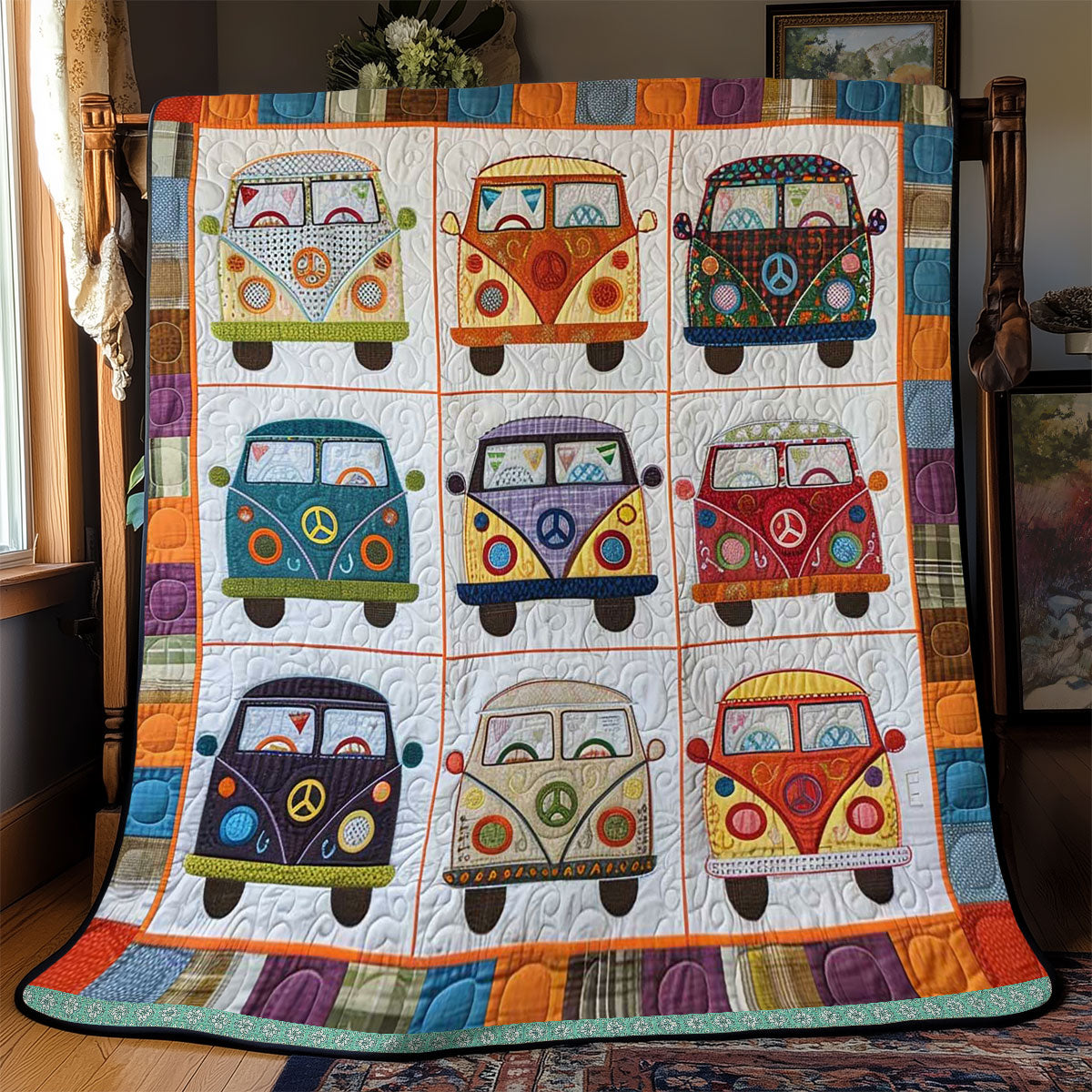 Camper Van WJ1409004CL Quilt Blanket