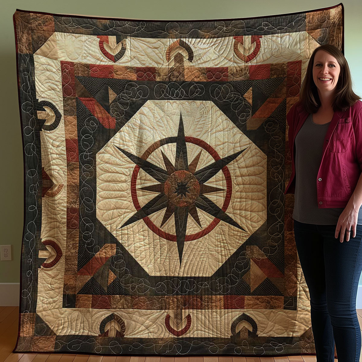 Cowboy Star WJ1107003CL Quilt Blanket