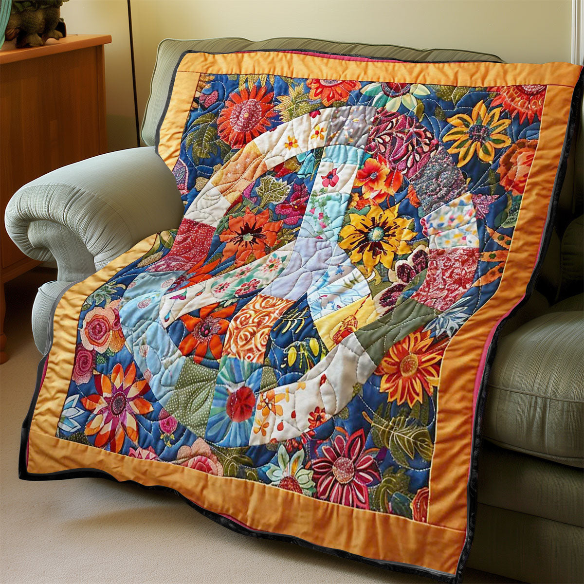 Trippy Hippie Sign WJ1907038CL Quilt Blanket