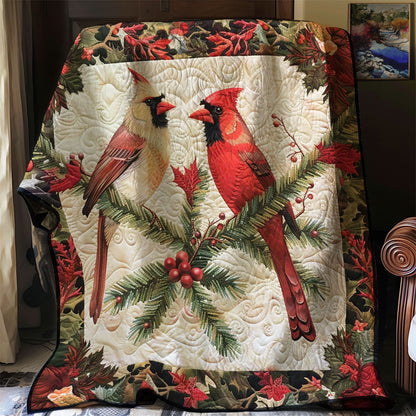 Christmas Cardinal WJ1908007CL Quilt Blanket