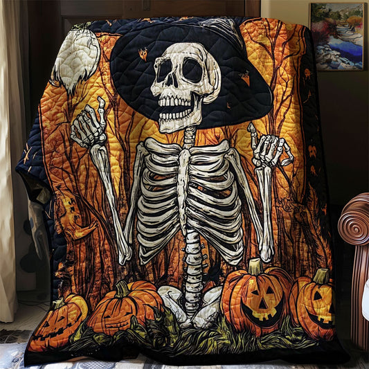 Halloween Witch Skeleton WJ0608018CL Quilt Blanket