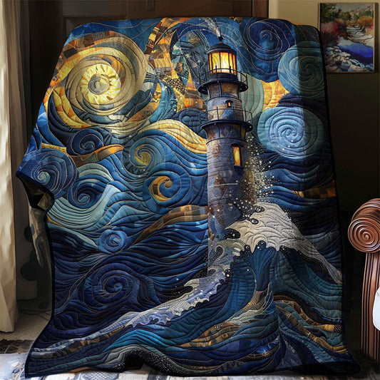 Lighthouse In The Starry Night WJ2008023CL Quilt Blanket