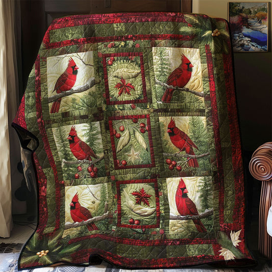 Red Cardinal WJ3107029CL Quilt Blanket