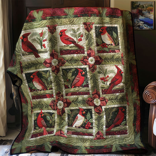 Red Cardinal WJ3107031CL Quilt Blanket