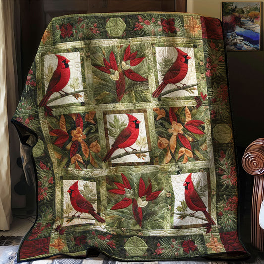 Red Cardinal WJ3107032CL Quilt Blanket