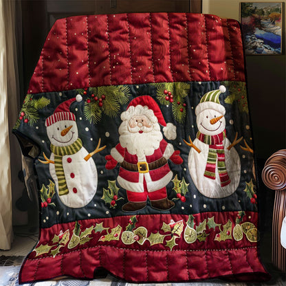 Santa Clause And Snowman WJ2208018CL Quilt Blanket