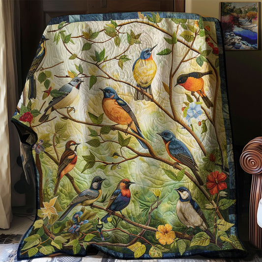 Bird Family WJ2507003CL Quilt Blanket