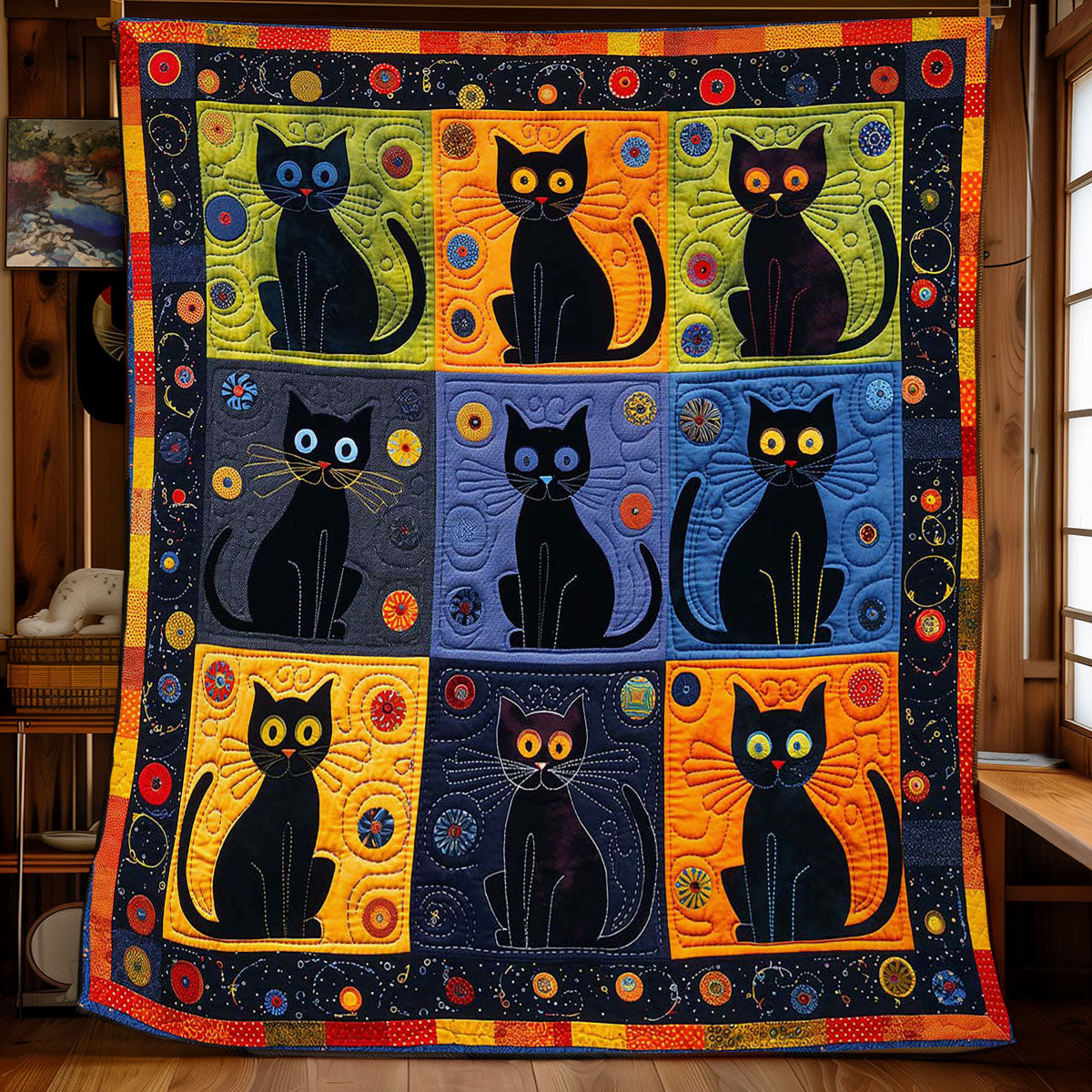 Black Cats WJ2008002CL Quilt Blanket