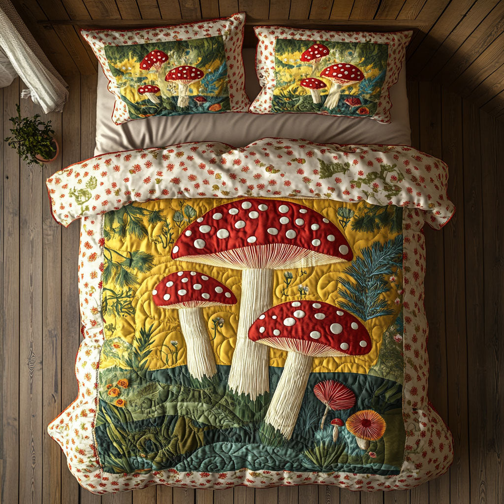Mushroom WX2802150CL Quilted Bedding Set