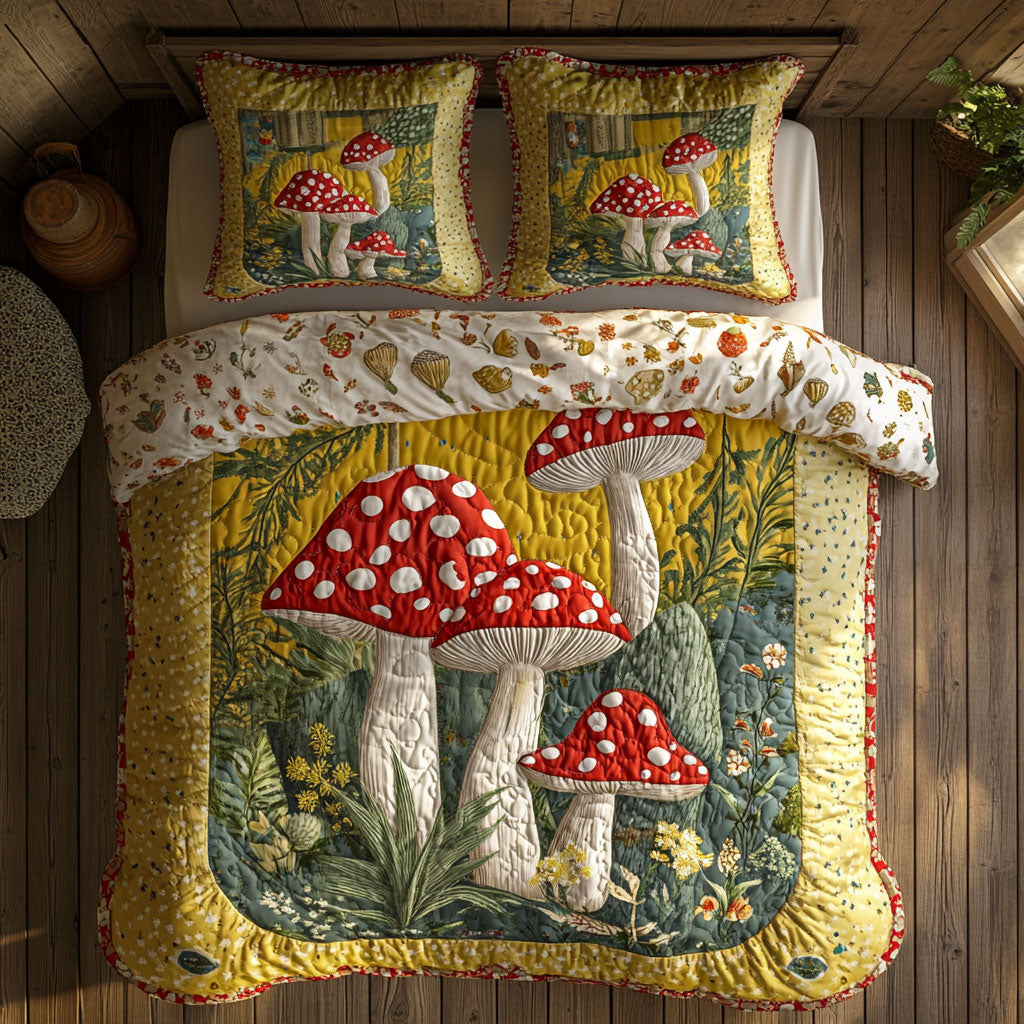 Mushroom WX2802151CL Quilted Bedding Set