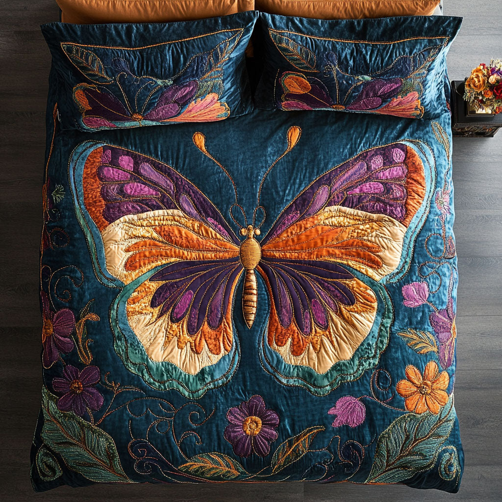Mystic Butterfly WX1303090CL Quilted Bedding Set