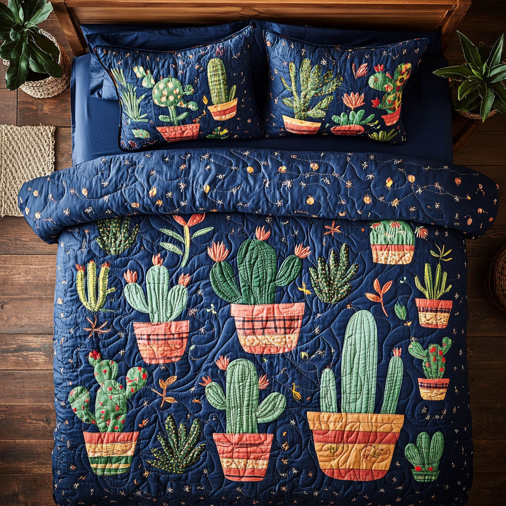 Mystic Cactus WX0303033CL Quilted Bedding Set