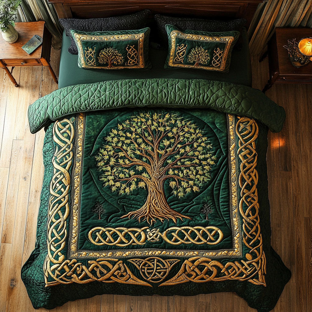 Mystic Celtic Oak WX0703030CL Quilted Bedding Set