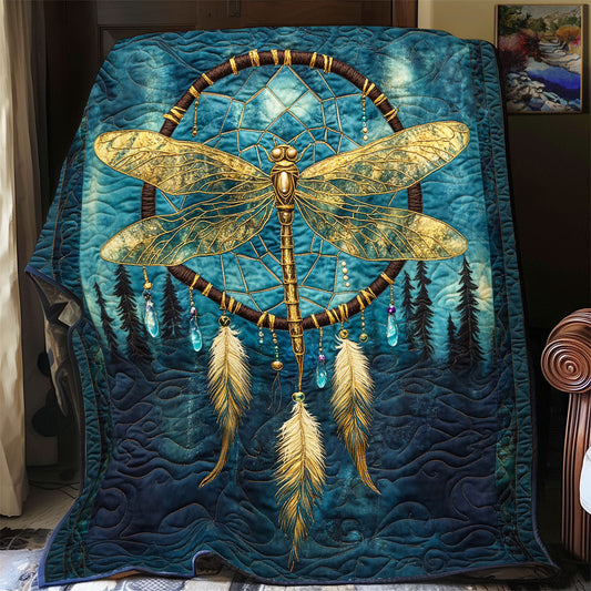 Mystic Dragonfly WX1403029CL Quilt Blanket