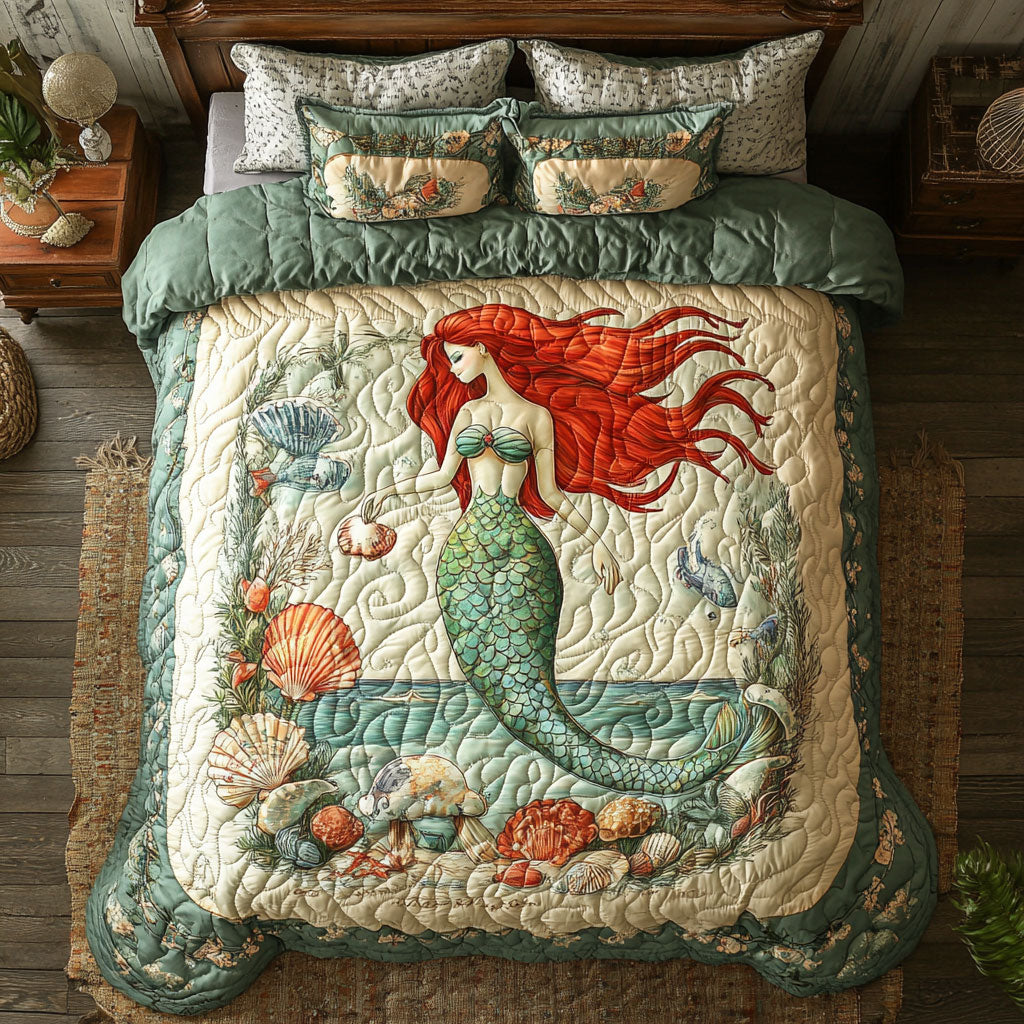Mystic Mermaid WX1303091CL Quilted Bedding Set