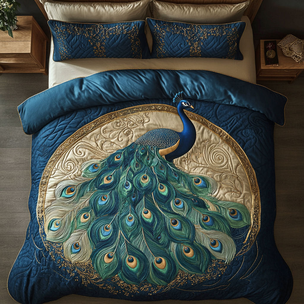 Mystic Peacock WX1303092CL Quilted Bedding Set