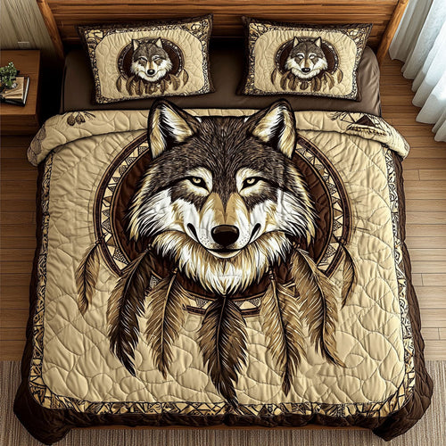 Mystic Wolf WX0703034CL Quilted Bedding Set