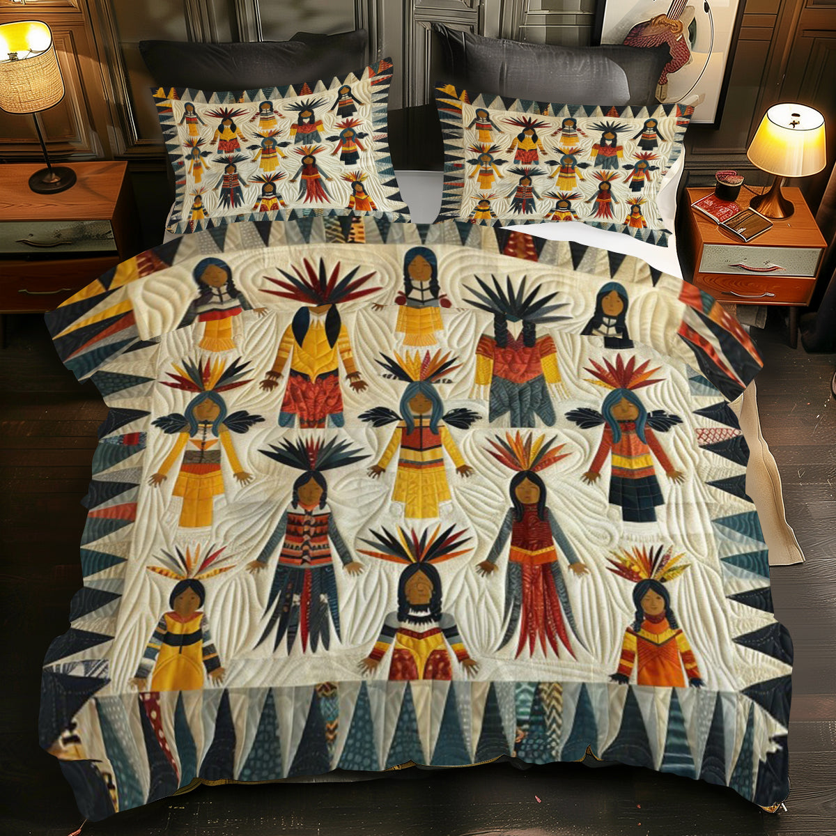 Native American XR1505009CL Quilted Bedding Set