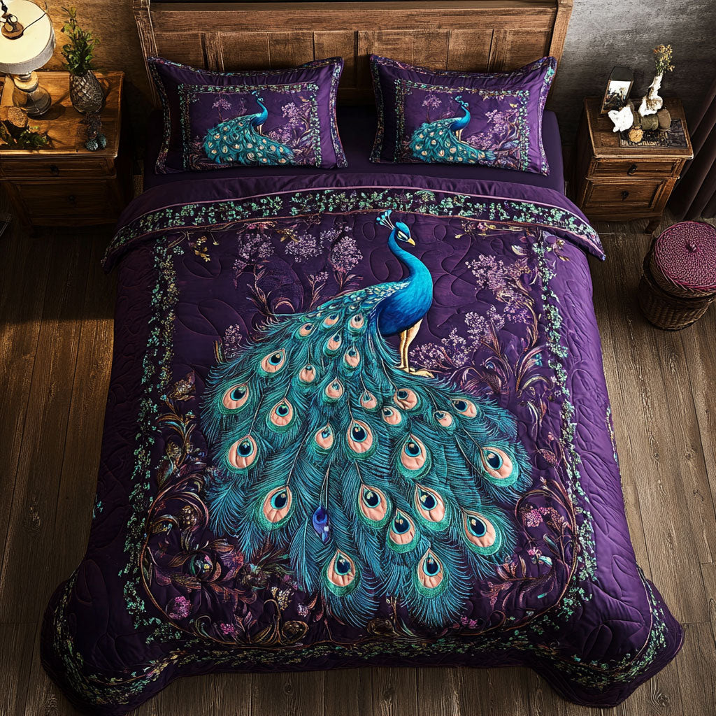 Peacock WX2802158CL Quilted Bedding Set