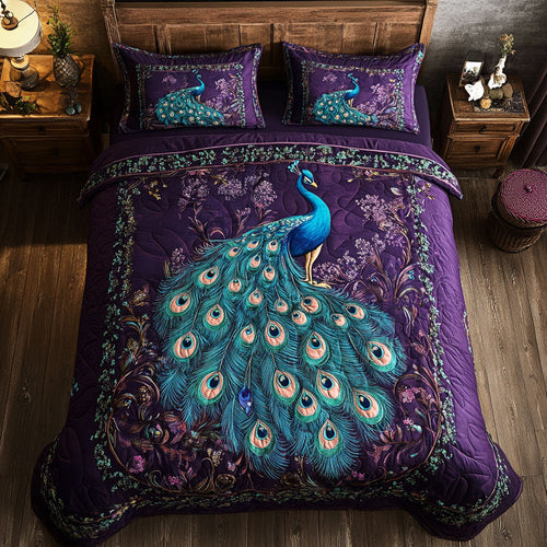 Peacock WX2802158CL Quilted Bedding Set